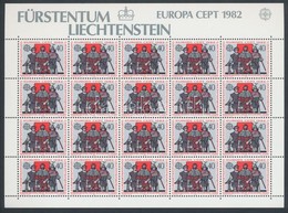 ** 1982 Europa CEPT Történelmi Események Kisív Sor Mi 791-792 - Other & Unclassified