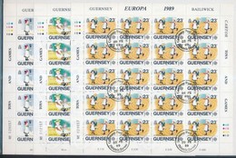 O 1989 Europa CEPT Gyermekjáték Kisív Sor Mi 449-451 - Altri & Non Classificati