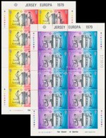 ** 1979 Europa CEPT, Posta és Távközlés Története Kisív Sor Mi 192-195 C - Altri & Non Classificati