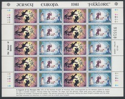 ** 1981 Europa CEPT Folklór Kisív Sor Mi 253-256 - Altri & Non Classificati