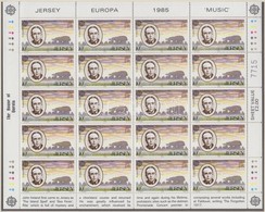 ** 1985 Europa CEPT Zene éve Kisív Sor Mi 247-249 - Other & Unclassified