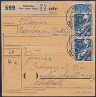 1953 Mi 170 Függőleges Pár Csomagszállító Levélen - Altri & Non Classificati