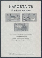 1978 Europa CEPT Történelmi épületek Feketenyomat Blokk - Other & Unclassified