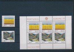 ** 1977 Europa CEPT Tájak Sor Mi 1360-1361 Y + Blokk Mi 20 - Autres & Non Classés