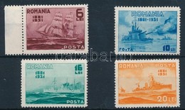 * 1931 50 éves A Román Flotta Sor Mi 402-405 - Autres & Non Classés