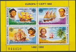 ** 1992 Europa CEPT 500 éve Fedezték Fel Amerikát Sorszámozott Blokk Mi 271 - Sonstige & Ohne Zuordnung