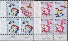 ** 2015 Europa CEPT, Régi Játékok Sor ívsarki 4-es Tömbökben Mi 601-602 - Altri & Non Classificati