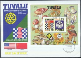 1986 Nemzetközi Események Blokk Illusztrált Blokkszéllel Mi 14 FDC - Other & Unclassified