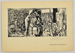 Stettner Béla (1928-1984): Kiállítás Megnyitó. Rézkarc, Papír, Jelzett, 9,5×19,5 Cm - Autres & Non Classés