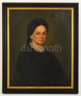 Cca 1870 Jelzés Nélkül: Női Portré. Olaj, Vászon, Több Helyen Sérült, Keretben 70×55 Cm - Other & Unclassified