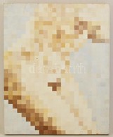 Jelzés Nélkül: Kompozíció. Pixelek II. Olaj, Farost, 76×61 Cm - Other & Unclassified
