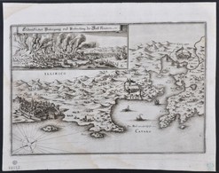 1702 Matthäus Meriam (1593-1650): Ragusa (Dubrovnik) Rézmetszett Képe / Etched Picture Of Ragusa 35x27 Cm - Stiche & Gravuren