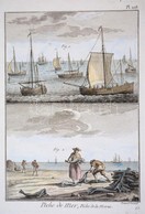 1793 9 Db Halászat Témájú, Kézzel Színezett Rézmetszet Diderot Enciklopédiájának Első Kiadásából. / 1793 9 Fishing Etchi - Prints & Engravings