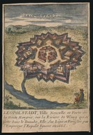 1717 Újvároska/Lipótvár Kézzel Színezett Rézmetszetű Képe és Leírása. Készítette Nicolas De Fer, Metszette Harmannus Van - Estampes & Gravures