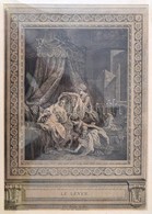 La Lever, Francia Metszet, Paszpartuban, üvegezett Fa Keretben, 28×20 Cm - Estampes & Gravures