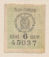 1946 Újpest Városi Illetékbélyeg 6Ft - Unclassified