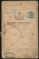 1877 Szolgálati Cselédkönyv Soproni Nő Részére 15kr Iletékbélyeggel. Borító Nélkül. - Non Classés