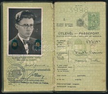 1938 Bp., Magyar Királyság által Kiadott Fényképes útlevél, Sok Pecséttel - Unclassified