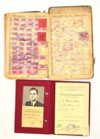 Cca 1940 Orvosi és Vasmunkás Szakszervezeti Könyv Sok Tagsági Bélyeggel - Unclassified