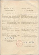 1944 M. Kir. Vallás- és Közoktatásügyi Minisztérium Igazolványa Tanár, Minisztériumi Dolgozó Részére, Hogy A Katonai és  - Unclassified