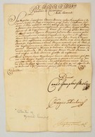 1750 A Helytartótanács Utasítása Az újvidéki Tanácsnak. Gróf Fleisher József, Fábiánkovics György, Simón József Tanácsos - Unclassified