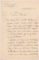 1907 Bp., Morelli Gusztáv (1848-1909) Fametsző Tanár Fejléces Levélpapírjára írt Magánlevele, Aláírásával - Non Classificati
