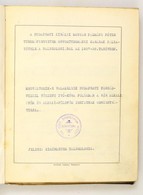 1938 Balneológiai és Gyógyszerészeti Kísérlet Teljes Dokumentációja. Egyetemi Csoport összefoglaló Munkája Géppel és Kéz - Non Classés