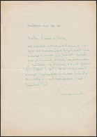 1966 Passsuth László (1900-1979) író Saját Kézzel írt Levele Vas Zoltán író, Kommunista Politikus Részére. - Non Classés