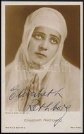 Elisabeth Rethberg (1894-1976) Opeaénekes Aláírt Fotója / Autograph Signed Photo Postcard Of Opera Singer - Autres & Non Classés