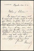 Dr.Zerkowitz Imre (1867 - 1933) Jogász Saját Kézzel írt Levele Feleségének - Autres & Non Classés