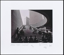 1983 Jankovszky György(1946-): New York, World Trade Center 10/2, Feliratozva, Aláírt, Pecséttel Jelzett, Kartonra Kasír - Otros & Sin Clasificación
