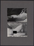 Pornográf Fotók, 2 Db, Albumlapra Ragasztva, 6,5×9,5 Cm - Autres & Non Classés