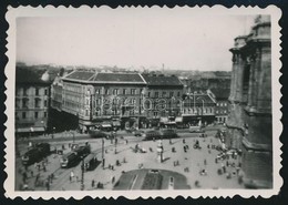 Cca 1930 Budapest, Baross Tér, Keleti Pályaudvar Villamosokkal, Fotó, 6×9 Cm - Autres & Non Classés