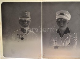 1931 Eger, 17 Db Vintage üveglemez Negatív A Foto-GRÁF Műteremből (katona Kitüntetésekkel, Pap, Szépasszonyok, Gyerekfot - Autres & Non Classés