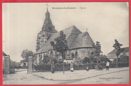CPA-62-AVESNES-LE-COMTE _ Eglise St-Nicolas _ Animation ***2 SCANS** - Avesnes Le Comte