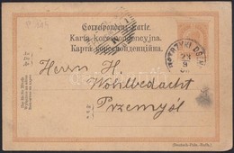Cca 1890 Jiddis Nyelven írt Levelezőlap Ustrzyki Dolnéból Przemyśl-be Megküldve - Sonstige & Ohne Zuordnung