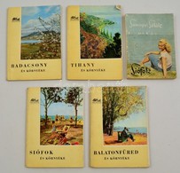 5 Db Könyv - Badacsony és Környéke, Balatonfüred és Környéke, Siófok és Környéke, Tihany és Környéke, Somogyi Séták / Si - Andere & Zonder Classificatie