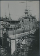 1901 Az SMS Árpád K.u.k.-s Tengeri Páncélos Hajó építése, Az 1980-as években Eredeti Negatívról Előhívott Fotó, 17,5×12, - Non Classés
