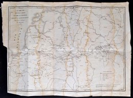 1812 Moszkva, Szent Pétervár és A Visztula Környékének Rézmetszetű Térképe. Foltos. 48x37 Cm / Moscow ,St Petersbourg An - Autres & Non Classés