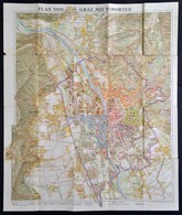 Cca 1900 Graz Térkép / Map Of Graz 58x70 Cm - Andere & Zonder Classificatie