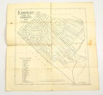 1931 Kispest Megyei Város Térképe. Kiadja .Fischhof Henrik. 46x49 Cm Hajtásnyomokkal - Autres & Non Classés