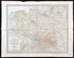 1845 C. F. Weiland: Hannoveri Királyság Térképe. Nagyméretű, Rézmetszet. / Large Map Of Kingdom Of Hannover. Large Etche - Autres & Non Classés