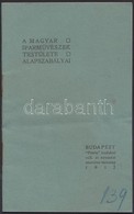 1912 A Magyar Iparművészek Testületének Alapszabályai 20p. - Unclassified