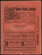 1912 Magyar Órások Szaklapja és Magyar ékszeripar. XIV. évf. 22. Sz., 1912. November 15., Gerincén és Két Lapszélen Szak - Unclassified