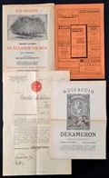 Cca 1920-1930 Vegyes Nyomtatvány Tétel, 4 Db: 
Tolnai Nyomdai Műintézet és Kiadóvállalat Rt. által Kiállított Műkődés En - Unclassified