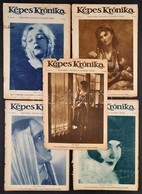 1928-1929 Képes Krónika 5 Száma (X. évf. 10 Szám, XI: évf. 6.,7.,8.,9. Szám.) Változó, Többnyire Szakadozott állapotban, - Unclassified