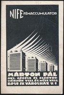 1930 Márton Pál NIFE Fémaccumulator Képes Ismertető Füzet. 16p. - Unclassified