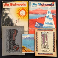 Cca 1935-1947 Svájci úti Prospektusok, Nyomtatványok, 5 Db. Változó állapotban. - Non Classés