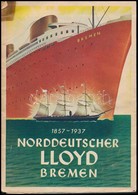 Cca 1936 Norddeutscher Lloyd Bremen Hajójának Német Nyelvű Utazási Prospektusa, Az Utolsó Lapon Zászló Jelzésekkel, Közt - Non Classés