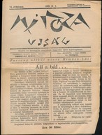 1939 Mimóza VI. évf. 1939. II. 1. Humoros Farsangi Lap. Bp., Új Élet-ny., A Lapok Alsó Sarkai Gyűröttek, Kissé Foltos, 8 - Unclassified